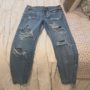 Rewash Light Blue Distressed Boyfriend Jeans